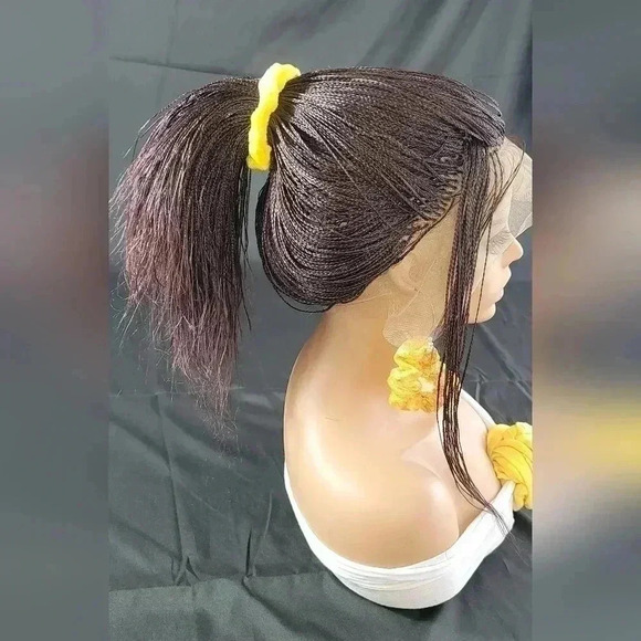 Braided full  Lace Wig Micro millions braids, medium, #99j red wine N… - Picture 15 of 17